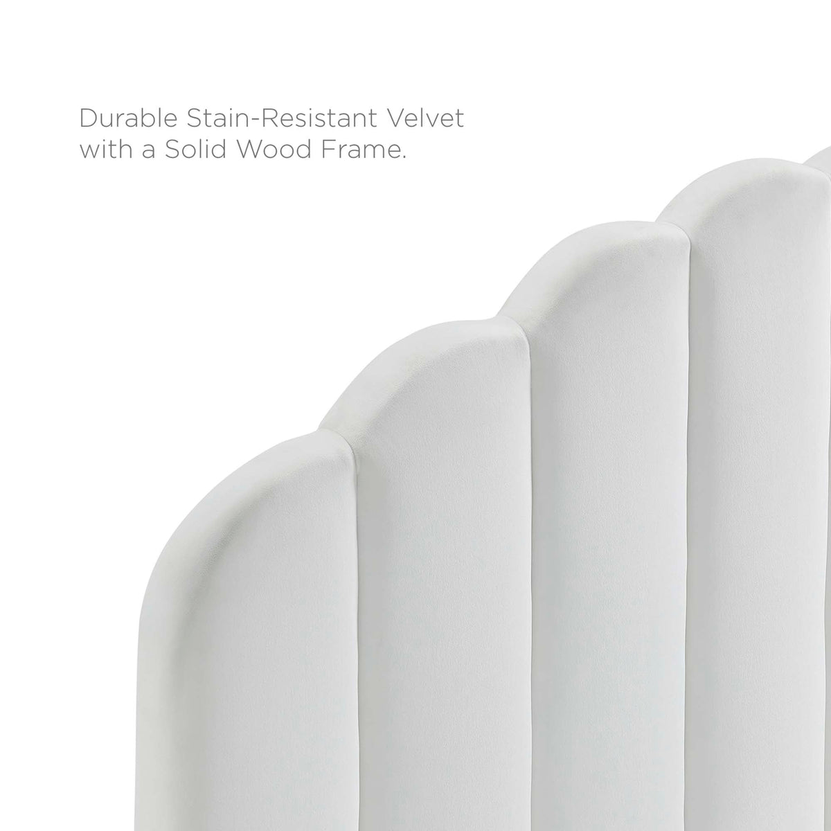 Veronique Performance Velvet Full/Queen Headboard white velvet upholstery by Modway on Tampa Home & Garden Store