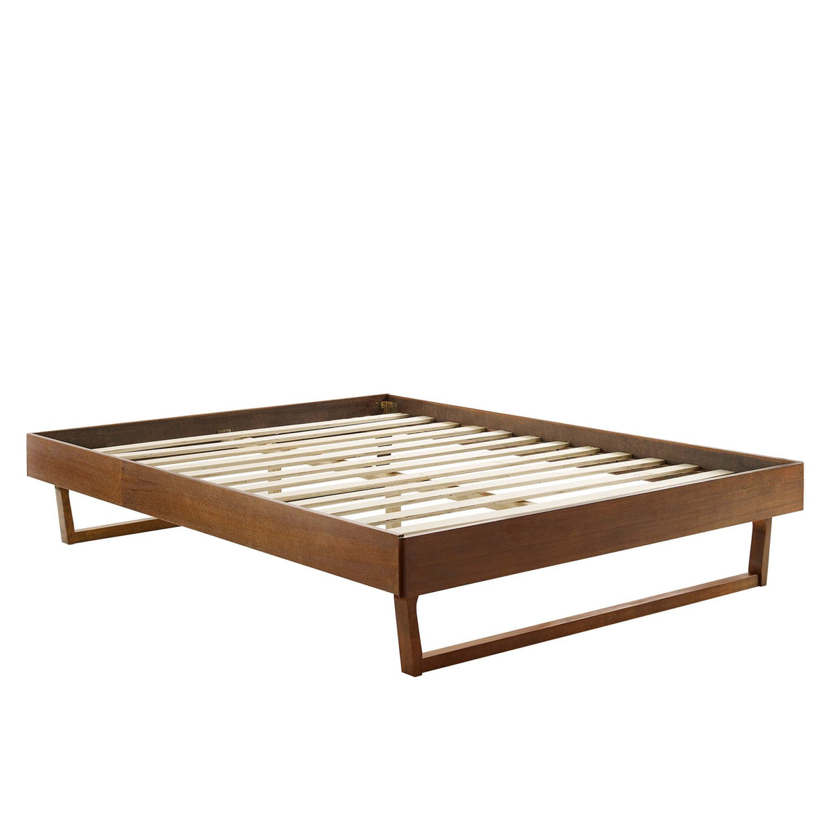 Billie Wood Platform Bed Frame by Modway, dark brown solid wood with slatted platform base on Tampa Home & Garden Store