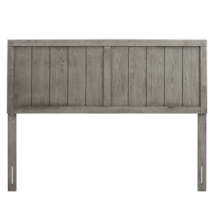 Robbie Wood Headboard by Modway in graywashed wood with vertical planks and wide frame on Tampa Home & Garden Store