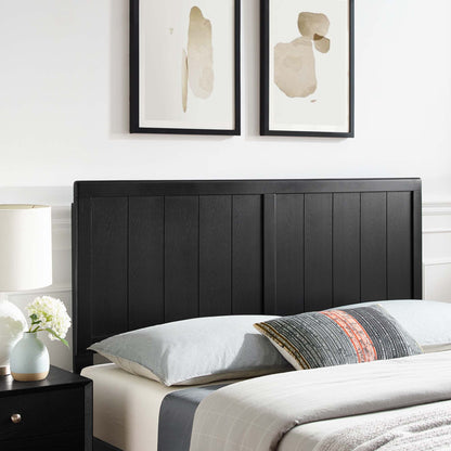 Robbie Wood Headboard by Modway in black wood paneling on Tampa Home & Garden Store