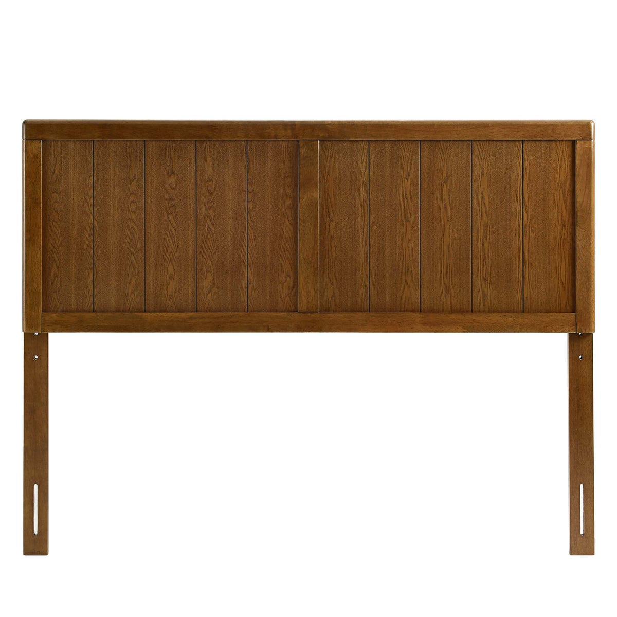 Robbie Wood Headboard by Modway, solid wood with vertical panels in warm brown finish on Tampa Home & Garden Store