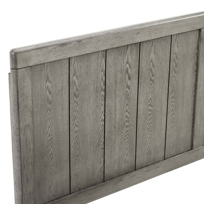 Robbie Wood Headboard by Modway, gray-washed wood with vertical planks, rustic headboard on Tampa Home & Garden Store