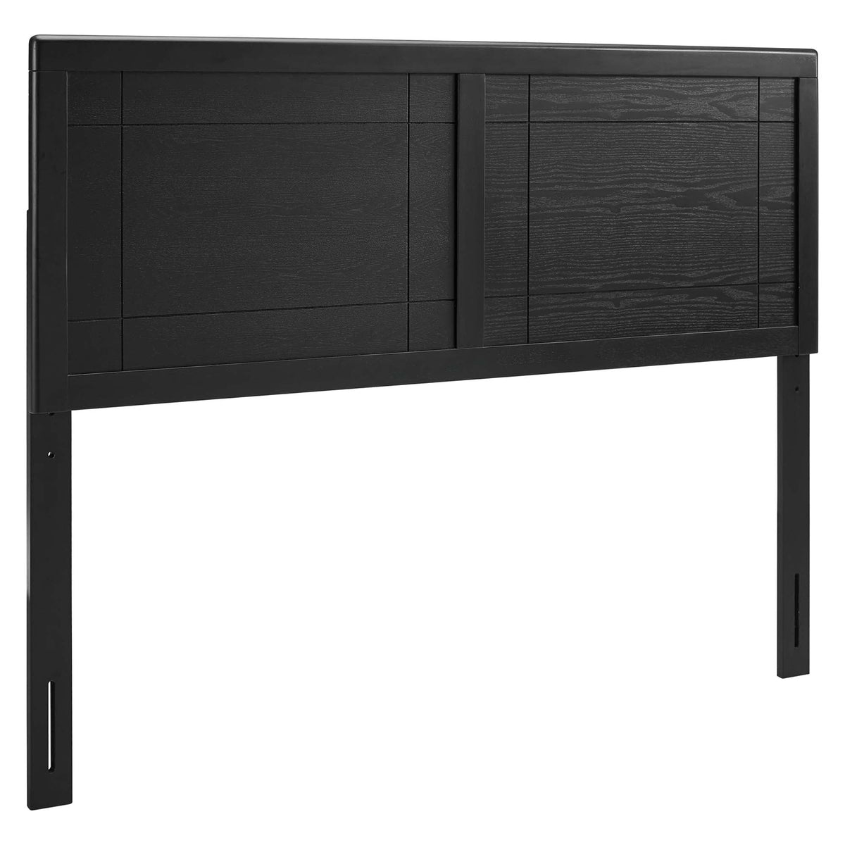 Archie Wood Headboard black woodgrain panels with grid detailing sturdy frame by Modway on Tampa Home & Garden Store