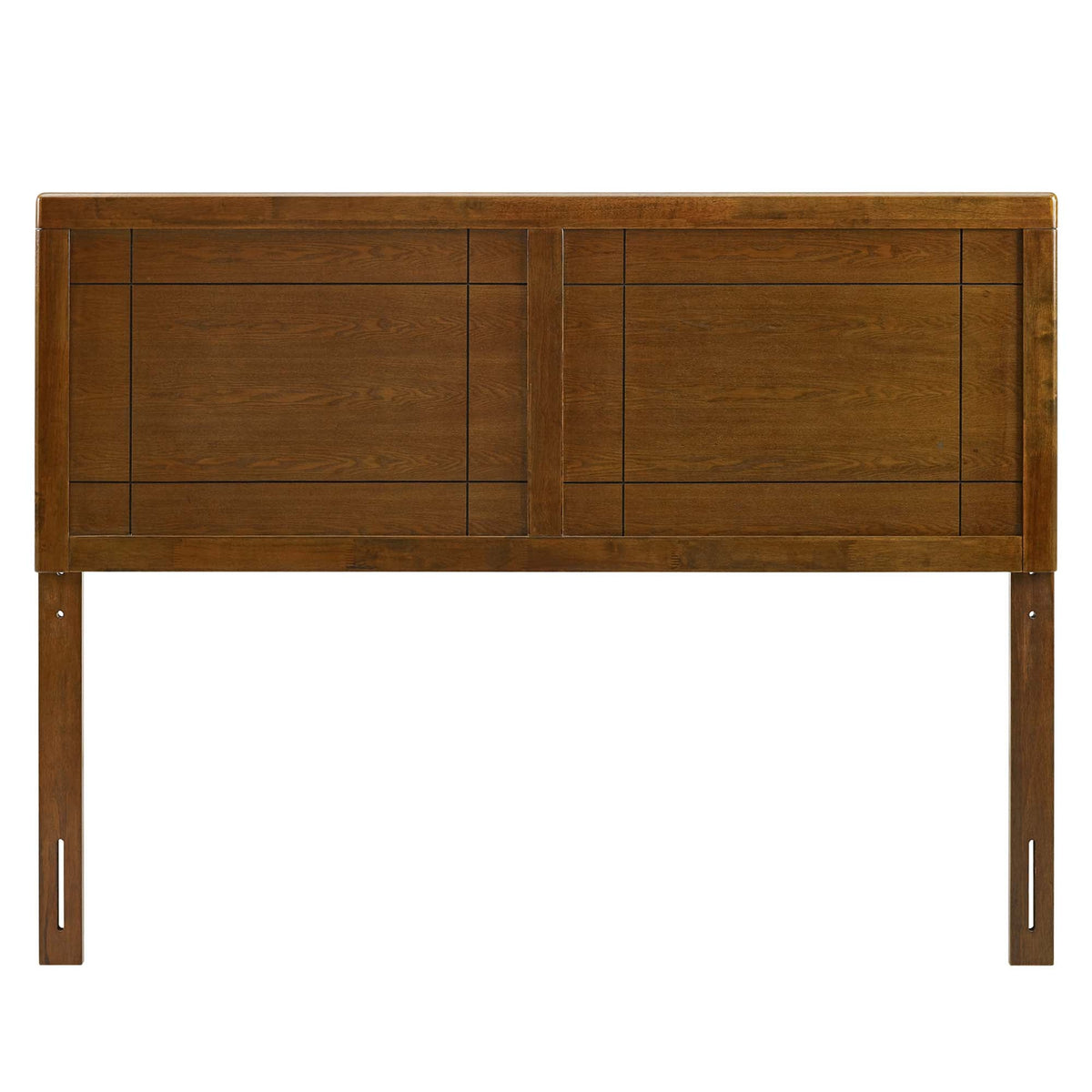 Archie Wood Headboard by Modway, warm brown wood with panel details on Tampa Home & Garden Store