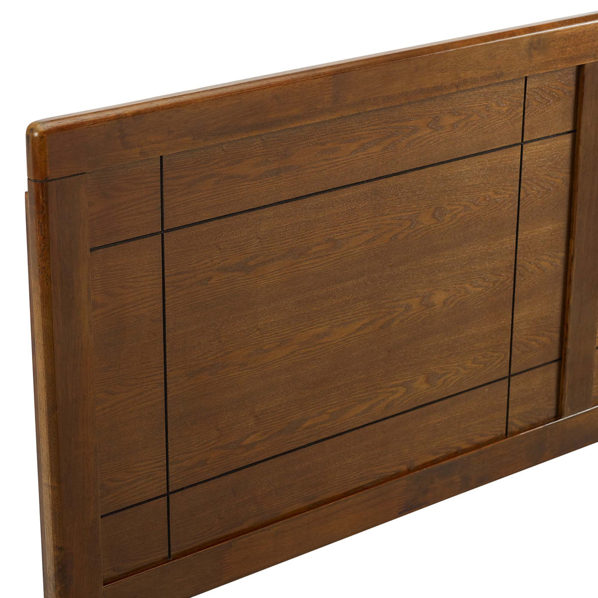 Archie Wood Headboard by Modway, warm brown woodgrain with paneled sections on Tampa Home & Garden Store