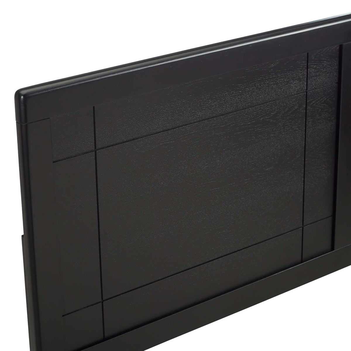 Archie Wood Headboard by Modway, black stained wood with panel detailing on Tampa Home & Garden Store