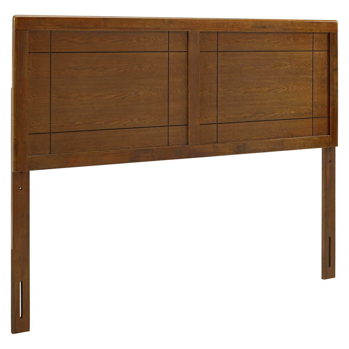 Archie Wood Headboard rich brown finish with paneled detailing on Tampa Home & Garden Store