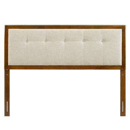 Willow Wood full platform bed with upholstered headboard and wood frame by Modway, splayed legs on Tampa Home & Garden Store