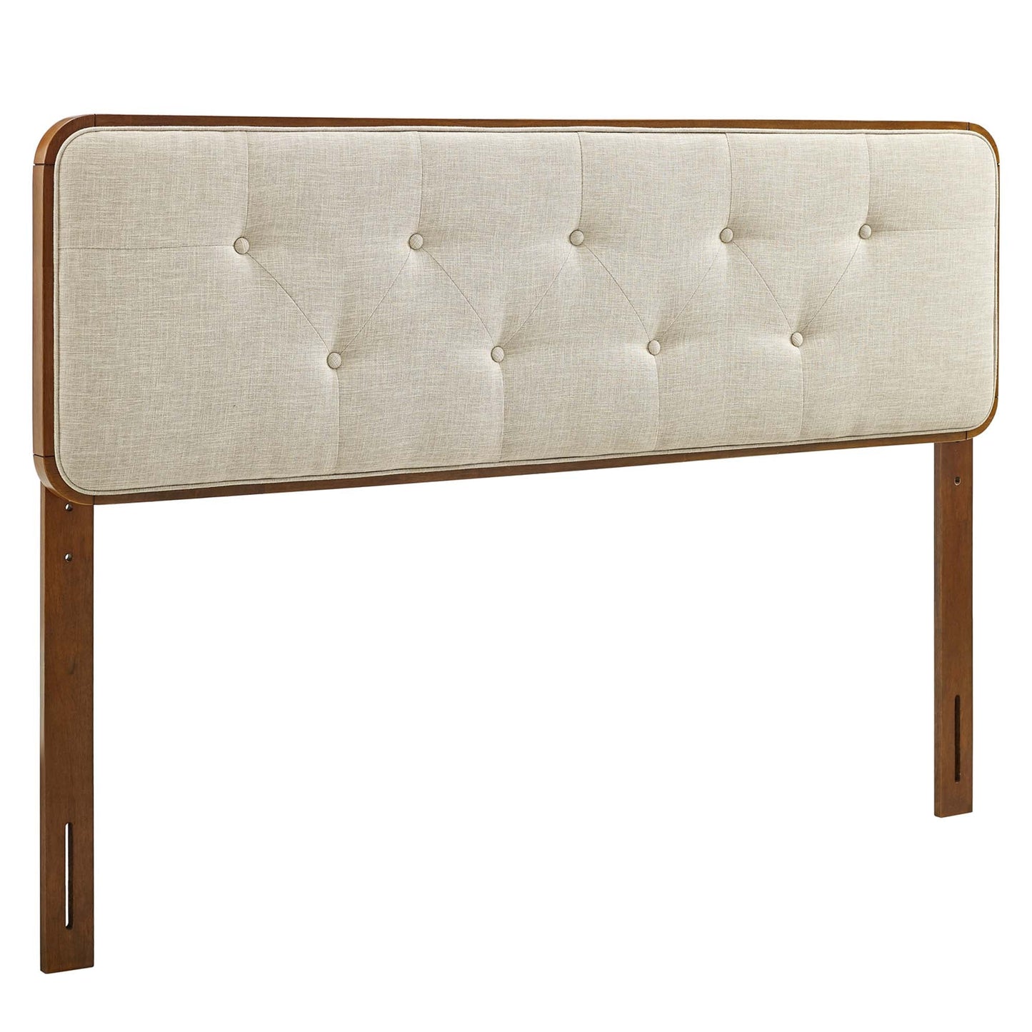 Stylish Twin Platform Bed With Splayed Wood Legs