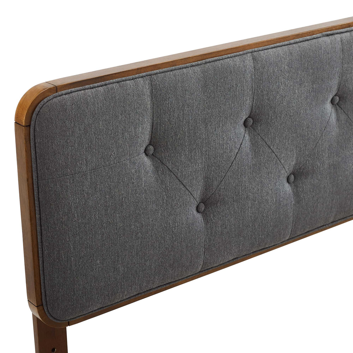 Collins Tufted Fabric and Wood Full Headboard gray upholstered with wood frame by Modway on Tampa Home & Garden Store
