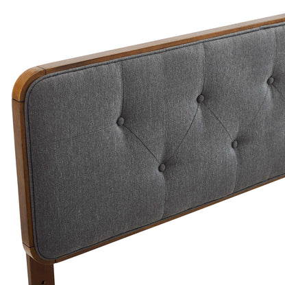 Collins Tufted Fabric and Wood Full Headboard gray upholstered with wood frame by Modway on Tampa Home & Garden Store