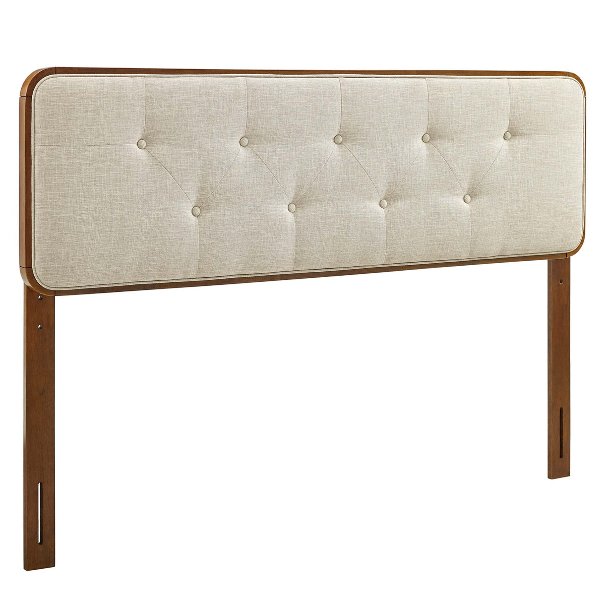 Collins tufted fabric and wood headboard beige fabric with wooden frame by Modway on Tampa Home & Garden Store