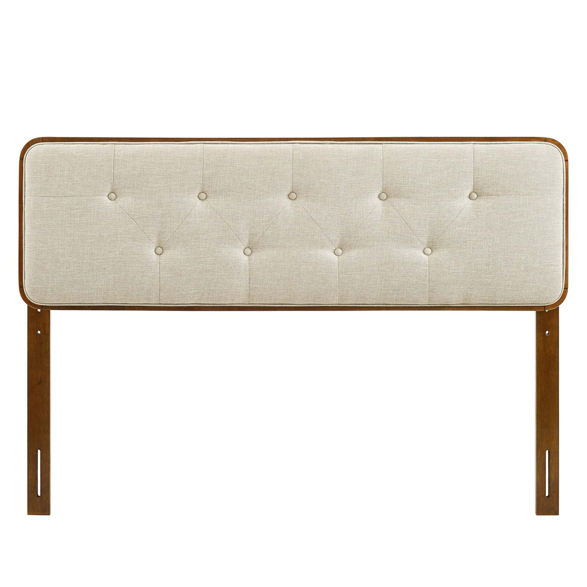 Collins tufted fabric and wood headboard by Modway with beige upholstery on Tampa Home & Garden Store