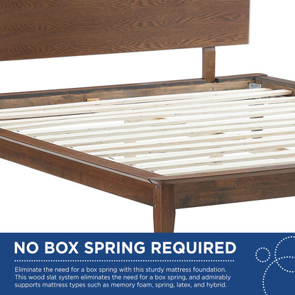 Astra Solid Wood Queen Platform Bed and Frame