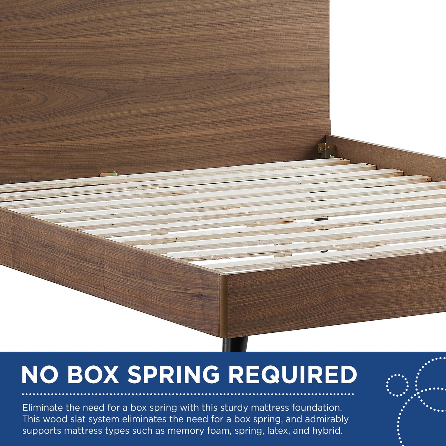Modway Bronwen Queen Wood Platform Bed Frame