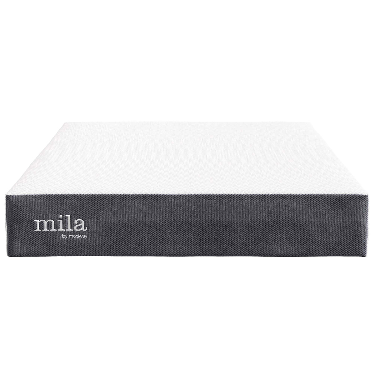 Mila 10in twin mattress by Modway, white quilted top with dark gray packaging by HouseOfZazla on Tampa Home & Garden Store
