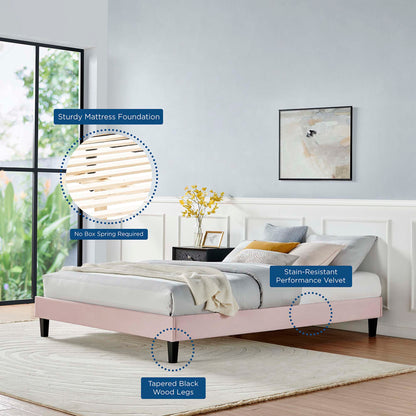 Modway Reign Velvet Twin Platform Bed Frame
