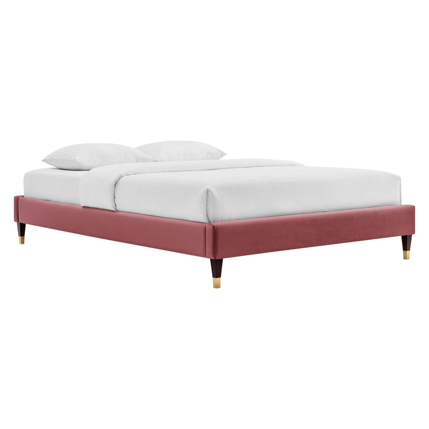 The Harlow Velvet Queen Platform Bed by Modway