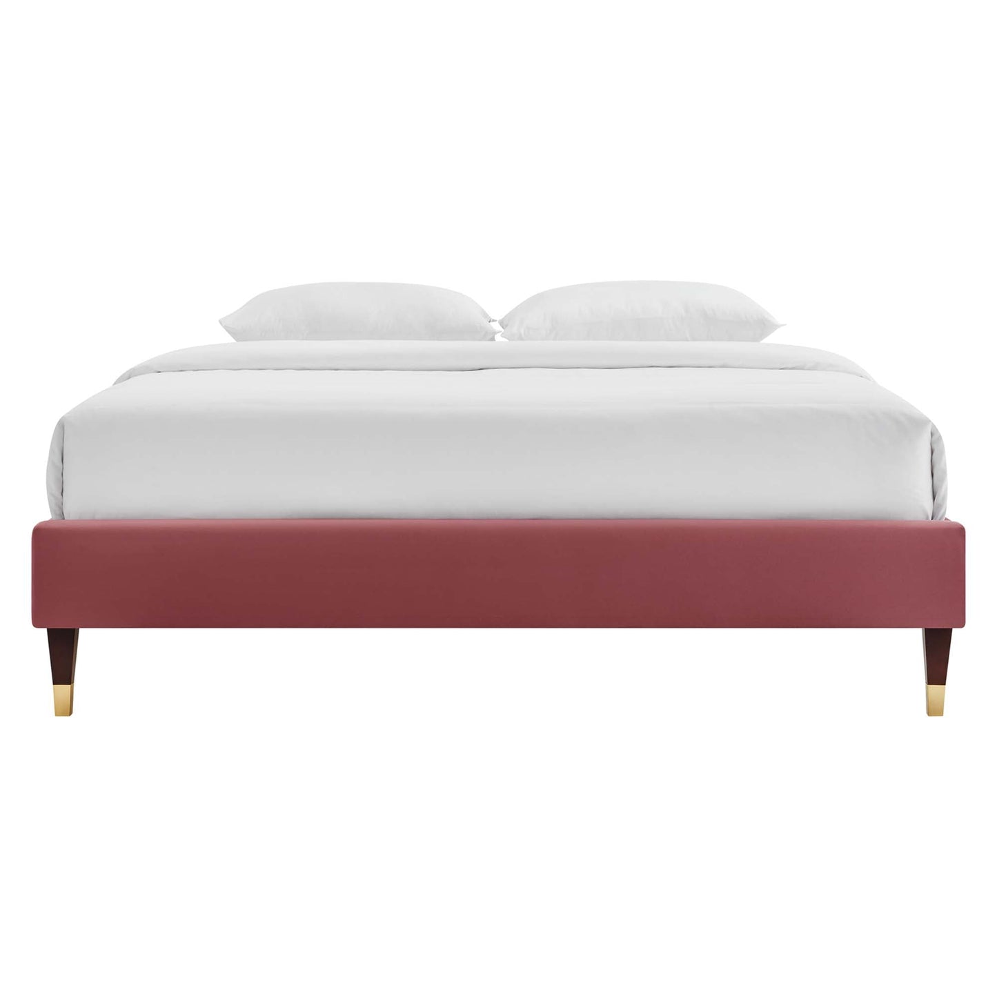 The Harlow Velvet Queen Platform Bed by Modway