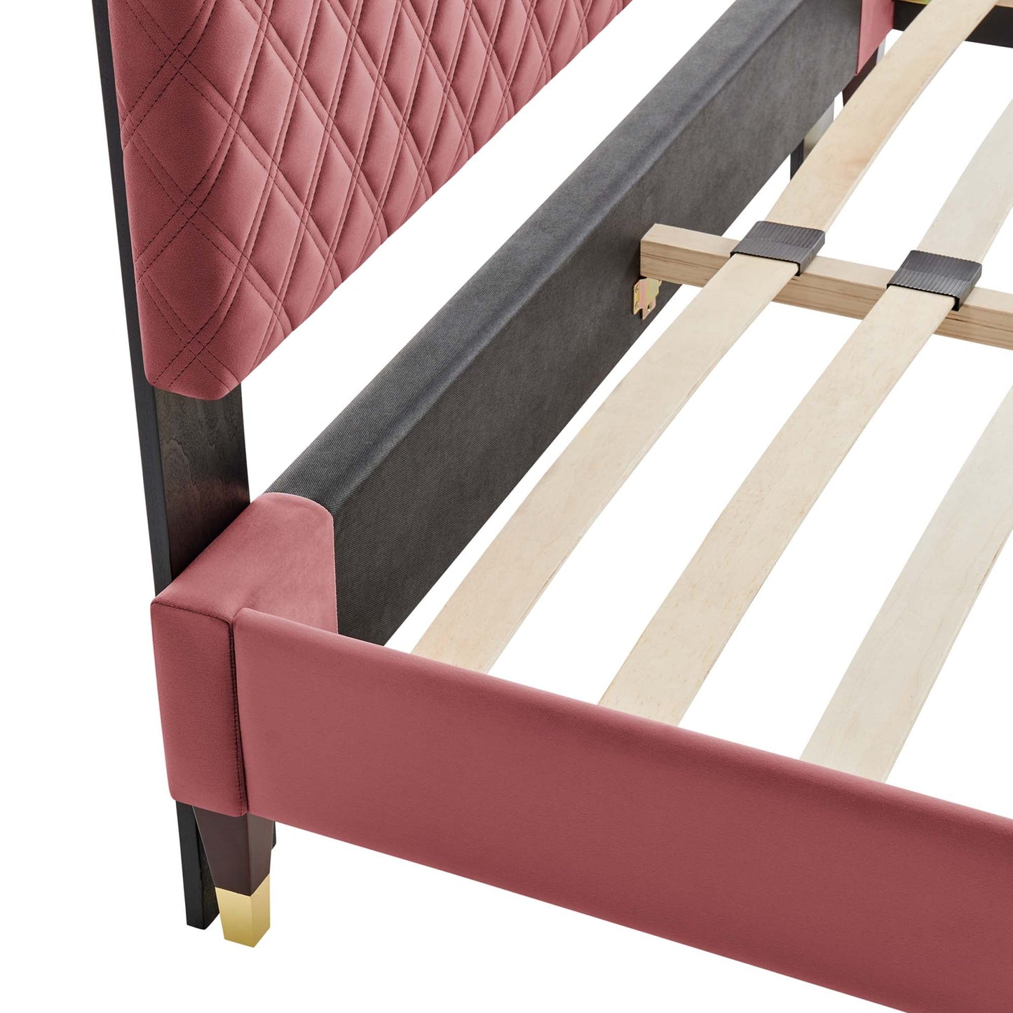 The Harlow Velvet Queen Platform Bed by Modway