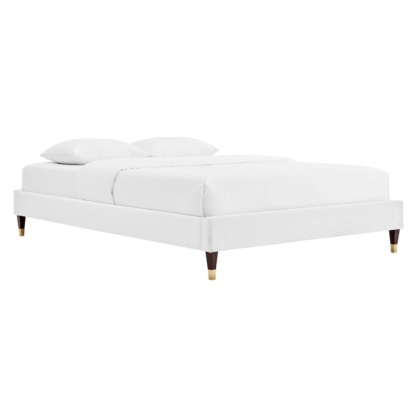 The Harlow Velvet Queen Platform Bed by Modway