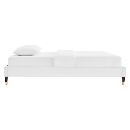 The Harlow Velvet Queen Platform Bed by Modway