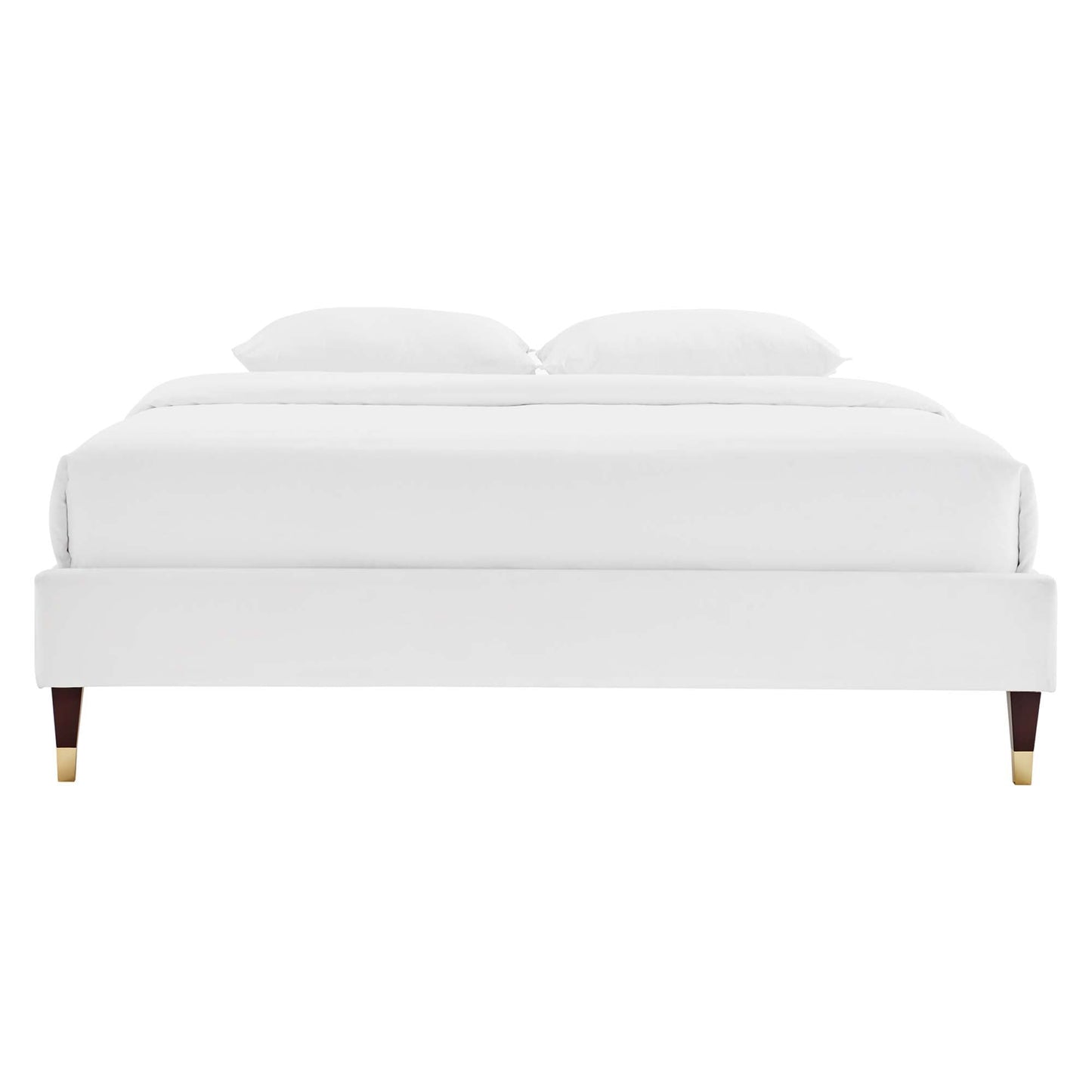 The Harlow Velvet Queen Platform Bed by Modway