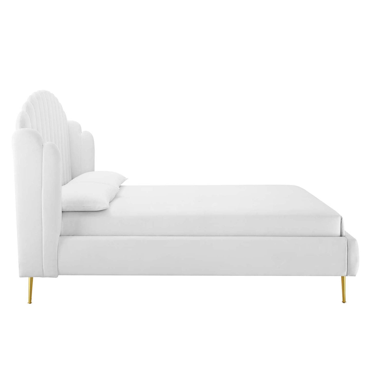 Lana Performance Velvet Queen Wingback Bed