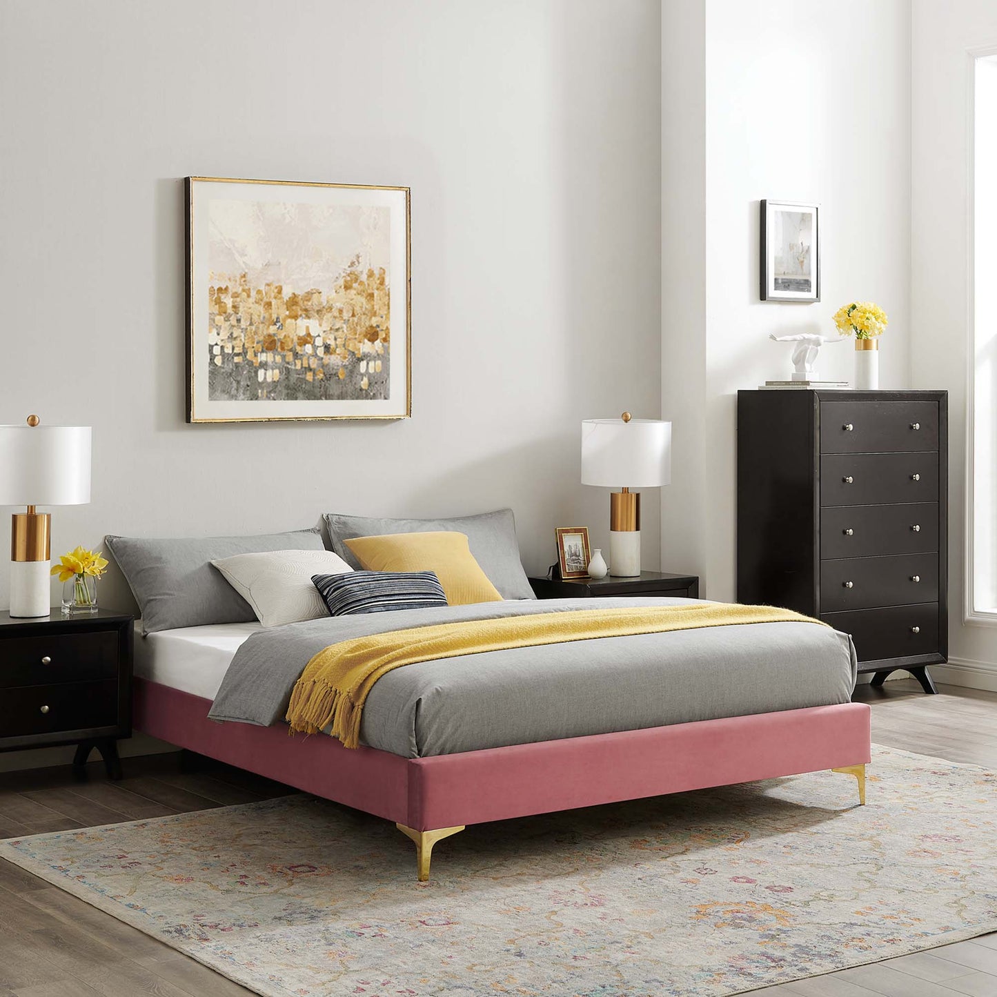 Modway Sutton Performance Velvet Full Bed Frame