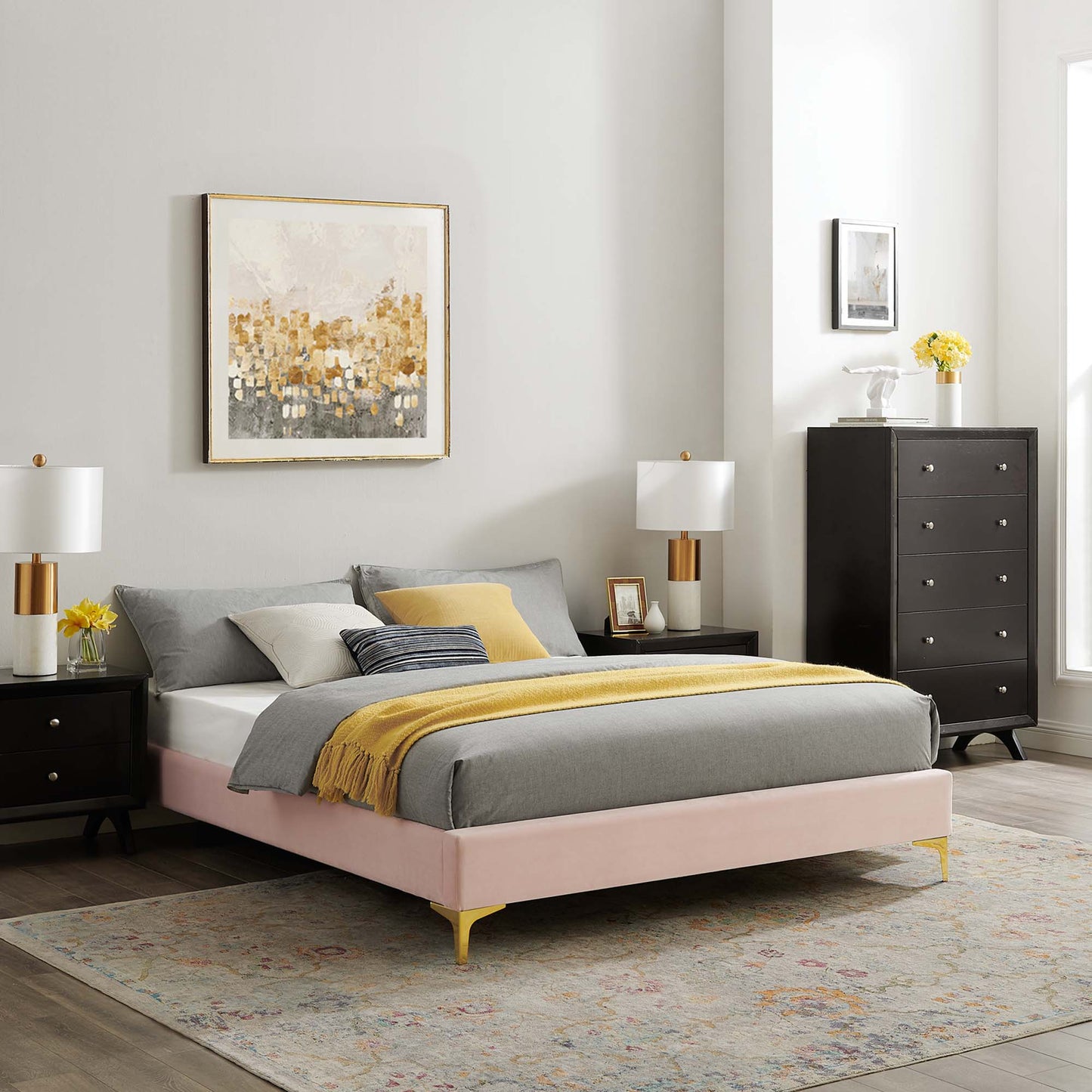 Modway Sutton Performance Velvet Full Bed Frame