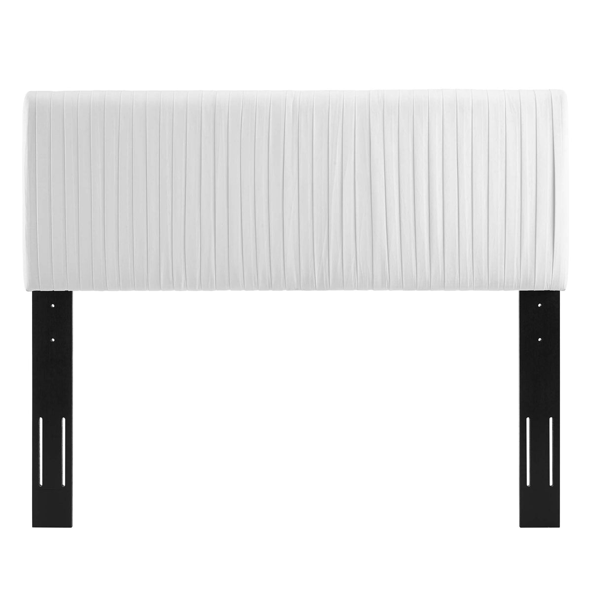 Eloise Channel Tufted Velvet Headboard white with vertical tufting, Full/Queen, HouseOfZazla on Tampa Home & Garden Store