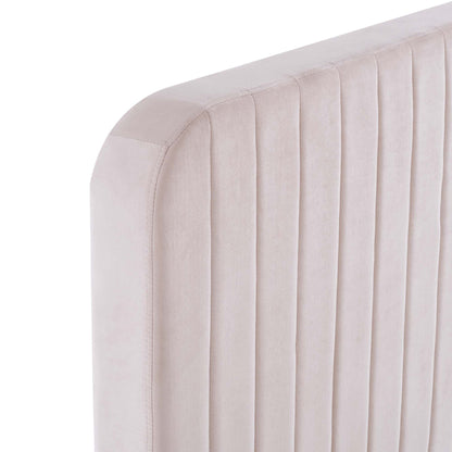 Celine Channel Tufted Velvet Full Platform Bed