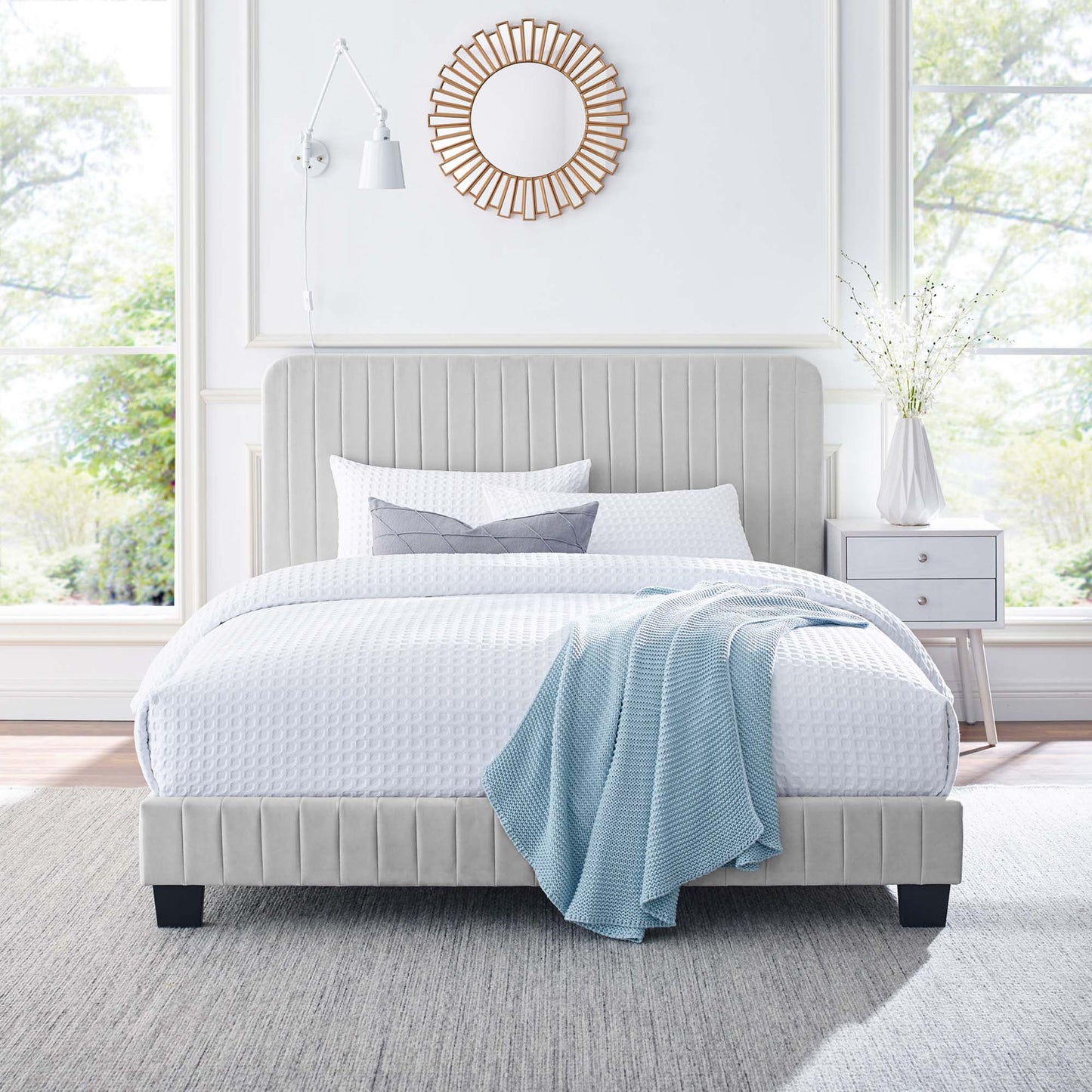 Celine Tufted Performance Velvet Twin Bed