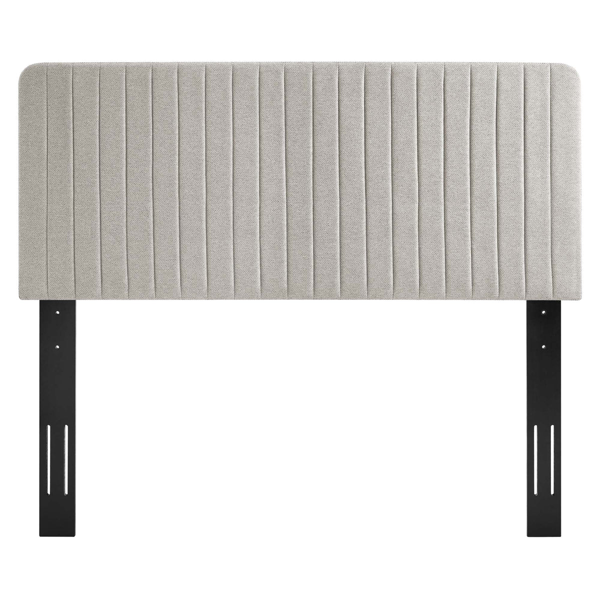 Milenna Channel Tufted Headboard Full/Queen fabric beige with vertical tufting by HouseOfZazla on Tampa Home & Garden Store