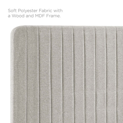 Milenna channel tufted fabric headboard full/queen in gray by HouseOfZazla on Tampa Home & Garden Store