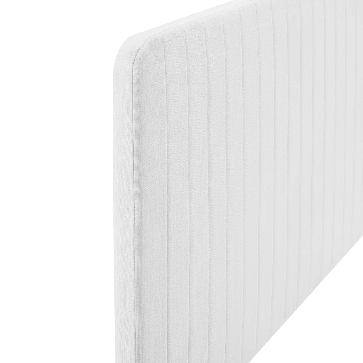 Headboard Milenna Channel Tufted Upholstered Fabric, white, full/queen, HouseOfZazla on Tampa Home & Garden Store