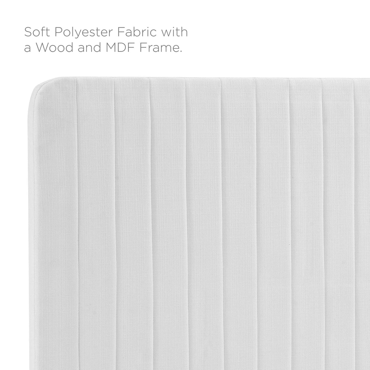 Milenna Channel Tufted Headboard Full/Queen, gray polyester fabric with vertical tufted panels by HouseOfZazla on Tampa Home & Garden Store