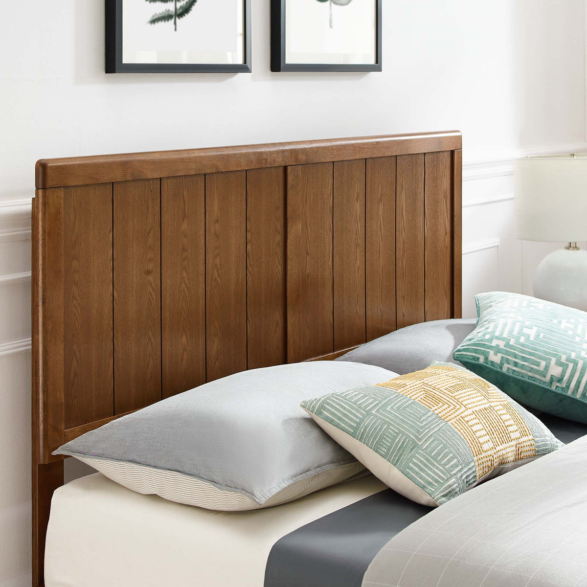 Alana Wood Platform Bed with Angular Frame by HouseOfZazla on Tampa Home & Garden Store