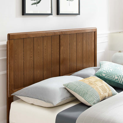 Alana Wood Platform Bed with Angular Frame by HouseOfZazla on Tampa Home & Garden Store