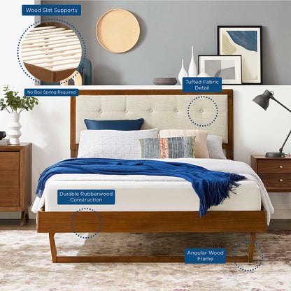 Willow Wood Queen Platform Bed with Angular Wood Frame by Modway, HouseOfZazla on Tampa Home & Garden Store