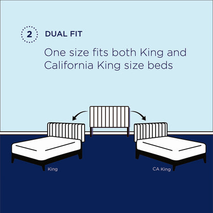 Athena velvet king/cal king headboard by Modway; dual-fit infographic of headboard options on Tampa Home & Garden Store