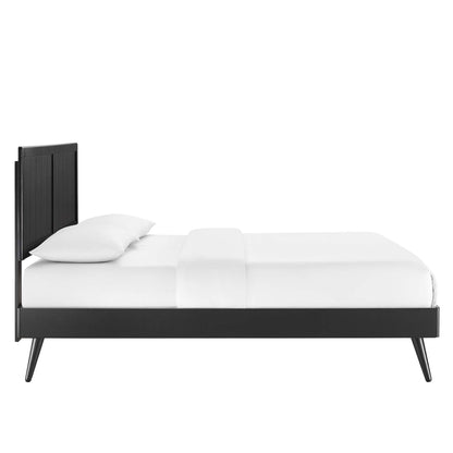 Alana Wood Full Platform Bed With Splayed Legs