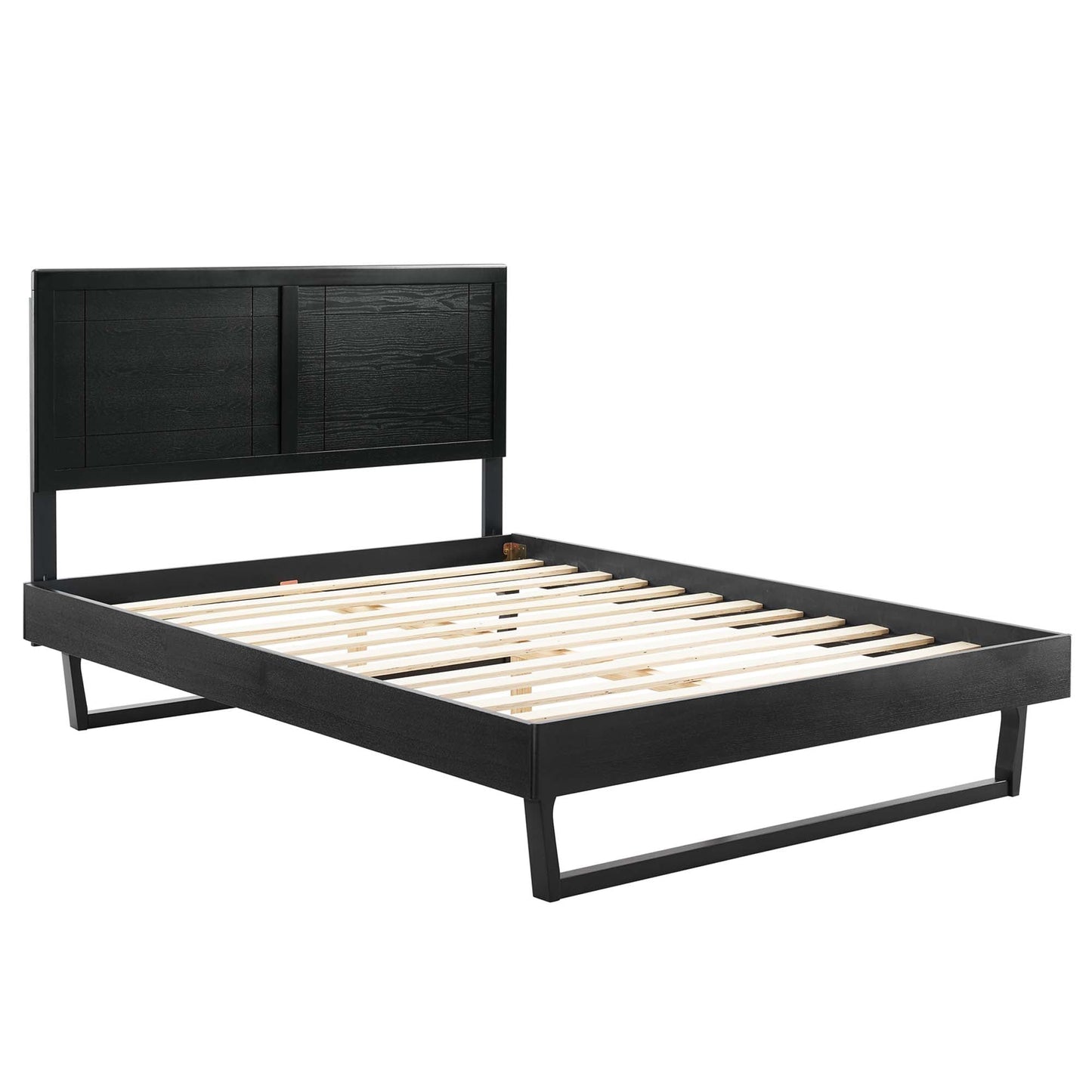 A Sturdy Wood Full Platform Bed And Frame