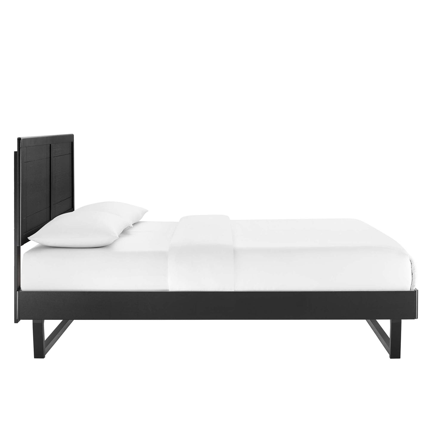 A Sturdy Wood Full Platform Bed And Frame
