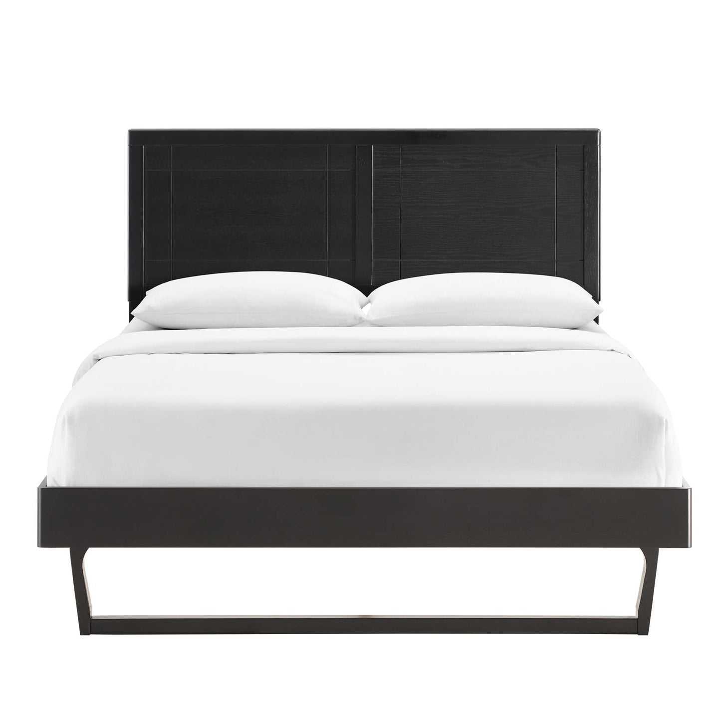 A Sturdy Wood Full Platform Bed And Frame