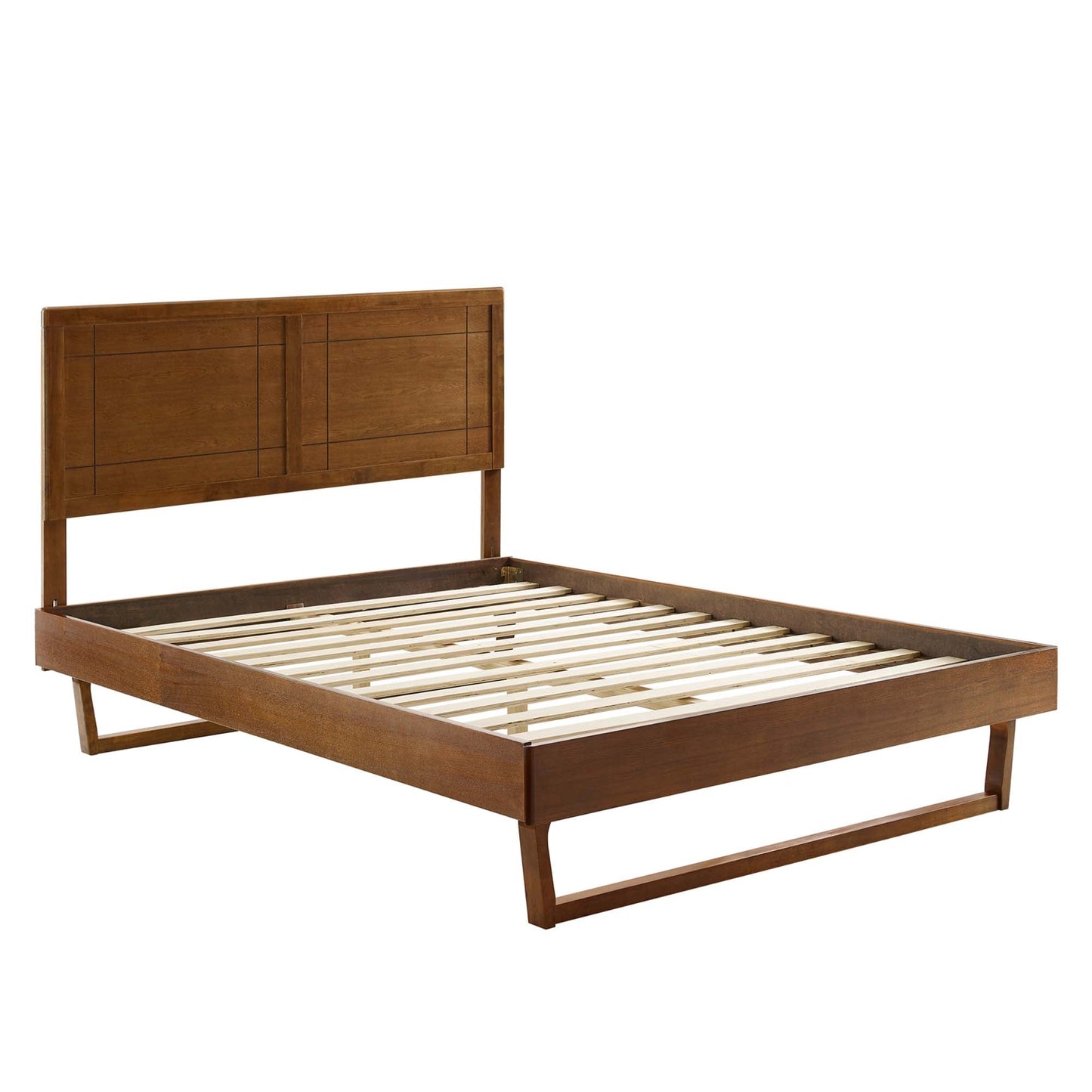 A Sturdy Wood Full Platform Bed And Frame