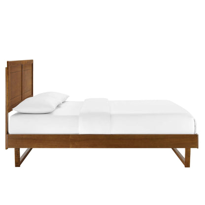 A Sturdy Wood Full Platform Bed And Frame
