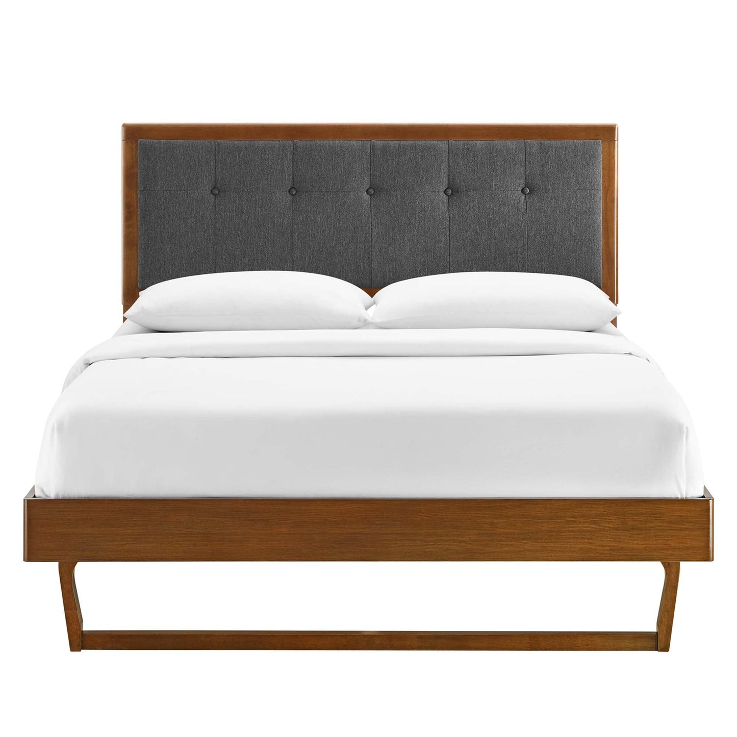 Willow Wood Full Platform Bed and Angular Frame