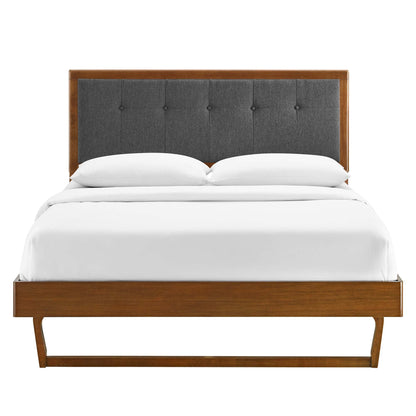 Willow Wood Full Platform Bed and Angular Frame