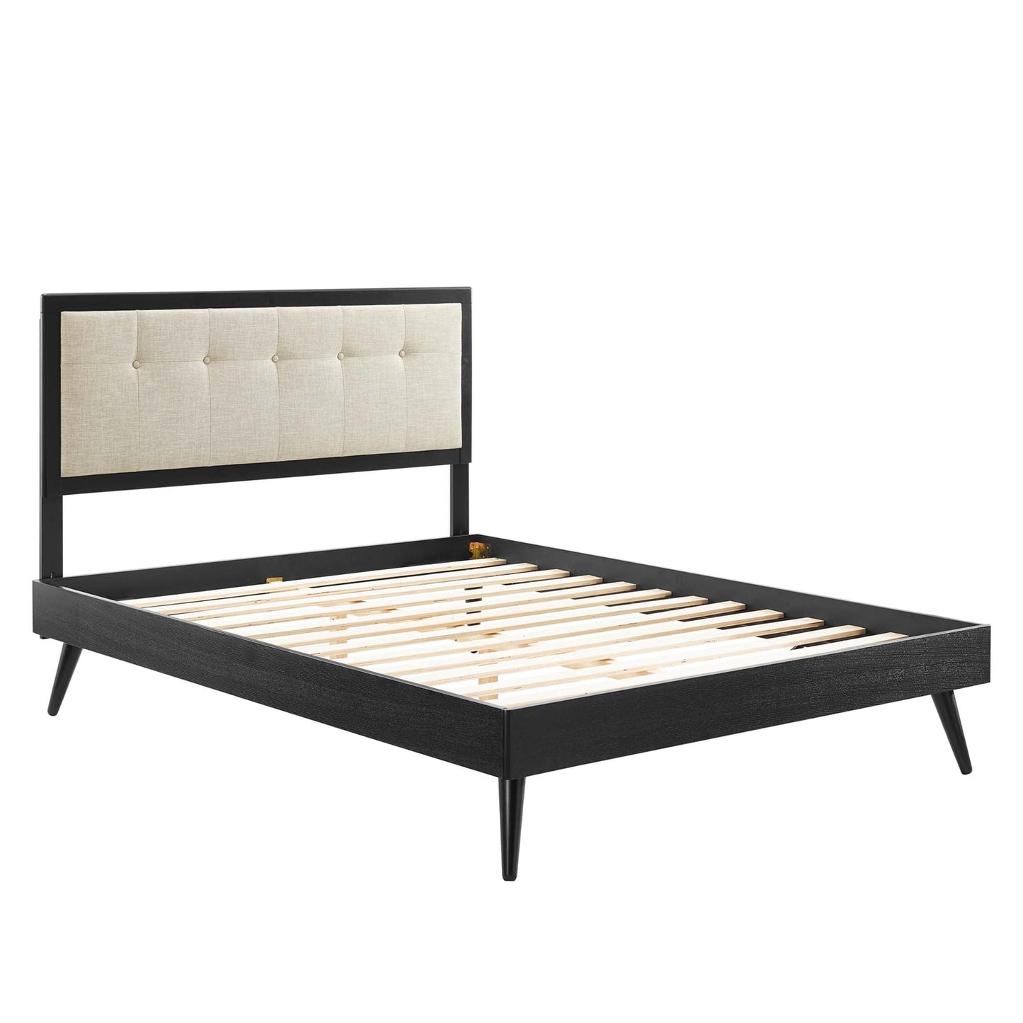Willow Wood King Platform Bed and Splayed Legs